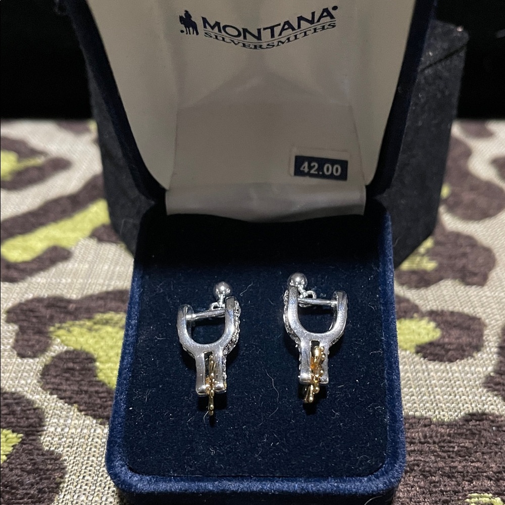 Montana Silversmiths Two-Tone Spur Earrings